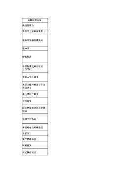 地基处理方法适用性