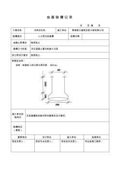 地基驗(yàn)槽(人工挖孔)