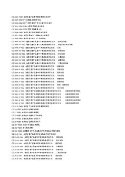 地质行业标准目录