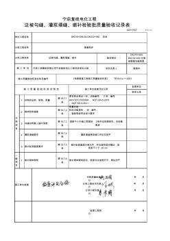 坡脚墙、干砌护肩及勾缝检验批