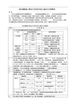 城市道路施工圖設計中的塊石擋土墻設計注意事項(43個要點)