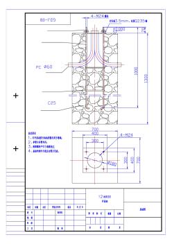 城市道路标准路灯基础图