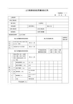 城镇道路工程(CJJ1)检验批质量检验记录表格