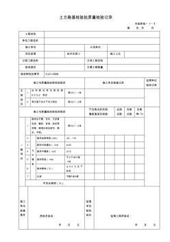 城镇道路工程(CJJ12008)检验批质量检验记录表格7