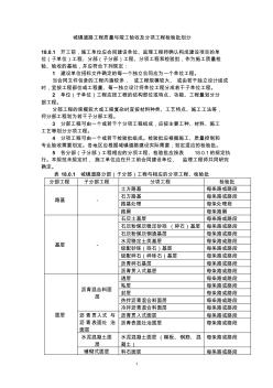 城镇道路工程质量与竣工验收及分项工程检验批划分