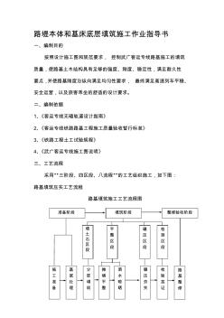 基床底層和路堤本體填筑施工作業(yè)指導(dǎo)書(shū)資料