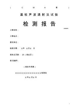 基桩声波透射法试验检测报告范本