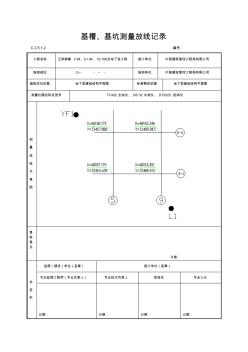 基槽、基坑测量放线记录