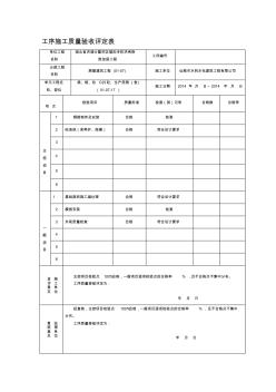 基础C20砼质量验收评定表