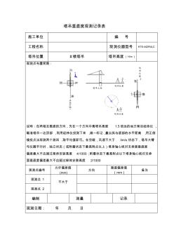 塔吊垂直度观测记录表(1)