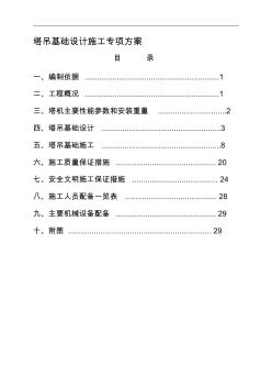 塔吊基础设计施工专项方案