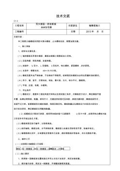 墻、柱模板施工技術(shù)