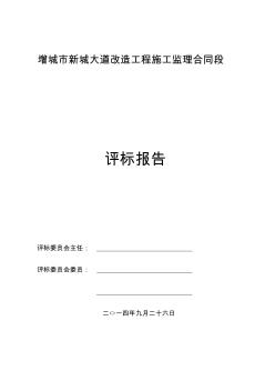 增城市新城大道改造工程施工监理01合同段