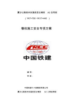 墩柱施工專項安全專業(yè)技術(shù)方案