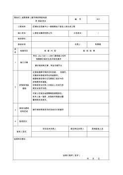 外架除去驗(yàn)收記錄表