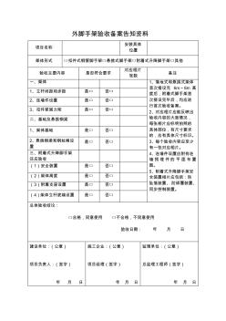 外脚手架验收备案告知资料