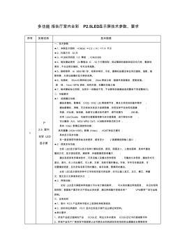 多功能報告廳室內(nèi)全彩P25LED顯示屏技術參數(shù)要求