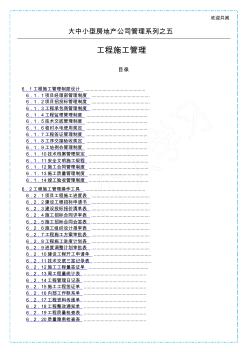 大中小型房地产公司管理系列5_工程工程施工管理