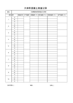 大體積混凝土測溫記錄表 (3)