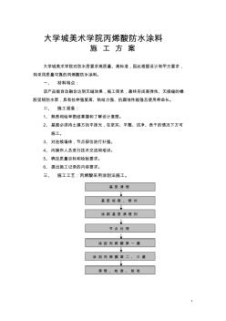 大学城美术学院丙烯酸防水涂料施工方案