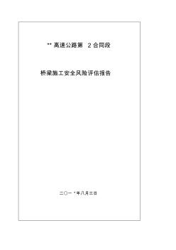 大桥中桥天桥风险评估报告