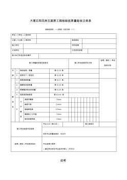 大理石和花岗石面层工程检验批质量验收记录表 (2)