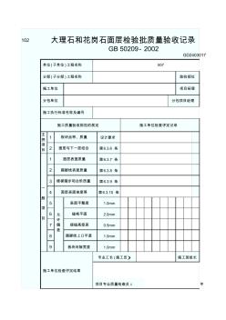 大理石和花岗石面层检验批质量验收记录表 (4)