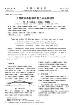 大跨度拱桥极限承载力的参数研究