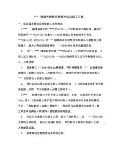 大跨段雙側(cè)壁導(dǎo)坑法施工方案