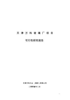 天津万科玻璃厂项目可行性研究报告 (3)