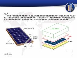 太阳能组件封装EVA、背板