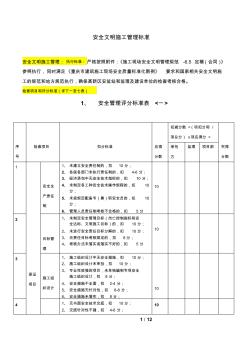 安全文明施工管理考核表格