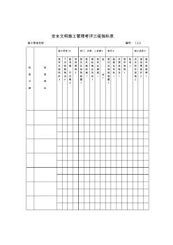 安全文明施工管理考評三級指標(biāo)表4