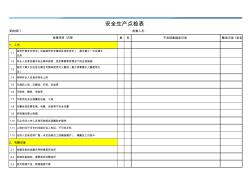 安全检查点检表