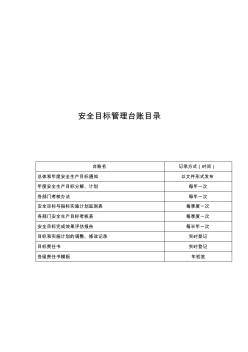 安全生產(chǎn)標(biāo)準(zhǔn)化資料(13要素之安全目標(biāo)管理臺(tái)賬)完整模板