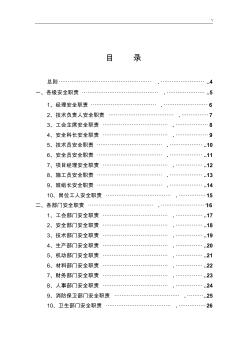 安全生产责任制(总则,各级,各部门)