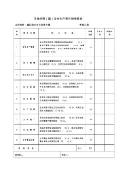 安全生产责任制考核表 (2)