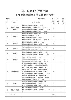 安全生产责任制考核表 (4)