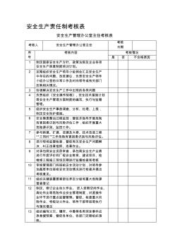 安全生产责任制考核表 (5)