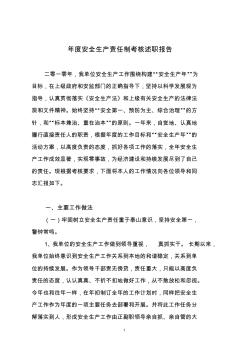 安全生产述职报告