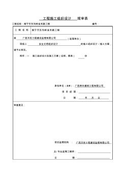 安全组织设计及报审表