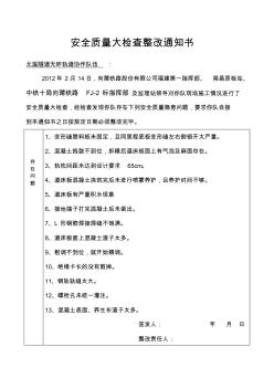 安全質(zhì)量隱患整改通知書