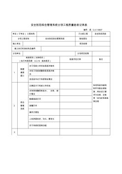 安全防范综合管理系统分项工程质量验收记录表 (4)