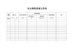 安全隐患排查记录表3月