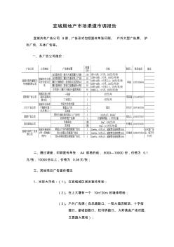 宜城房地产市场渠道市调报告