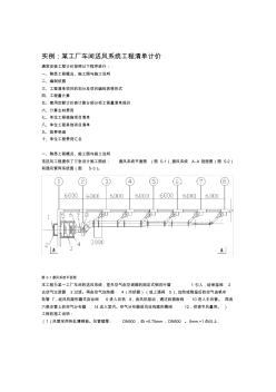 实例7：某通风空调工程清单计价