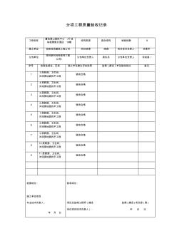 室内地面找平分项工程质量验收记录、检验批及报验申报表