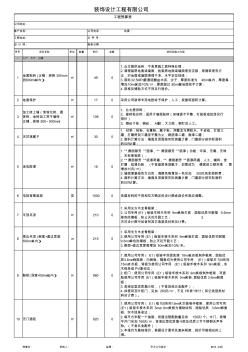 室內(nèi)報價清單