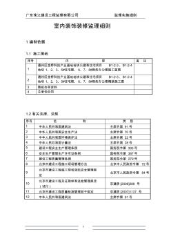 室内装饰装修监理细则