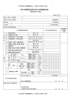 室內(nèi)采暖管道及配件安裝工程質(zhì)量檢驗表(1)